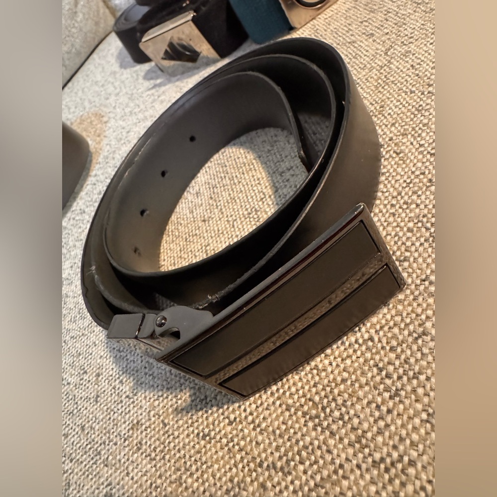 Men's Black Leather Belt